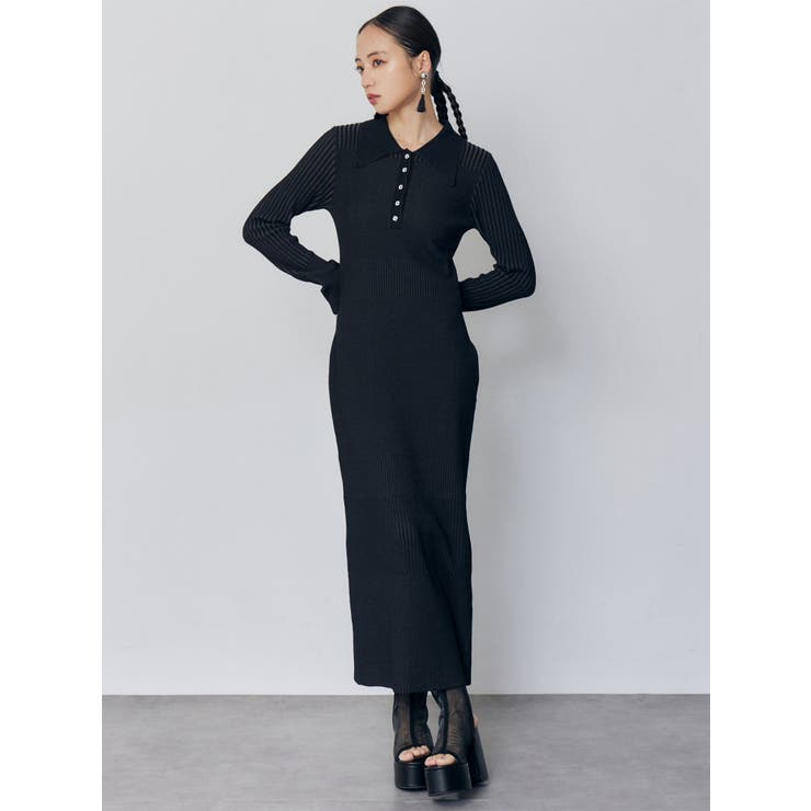 リブニットロングワンピース | MURUA | 詳細画像7 