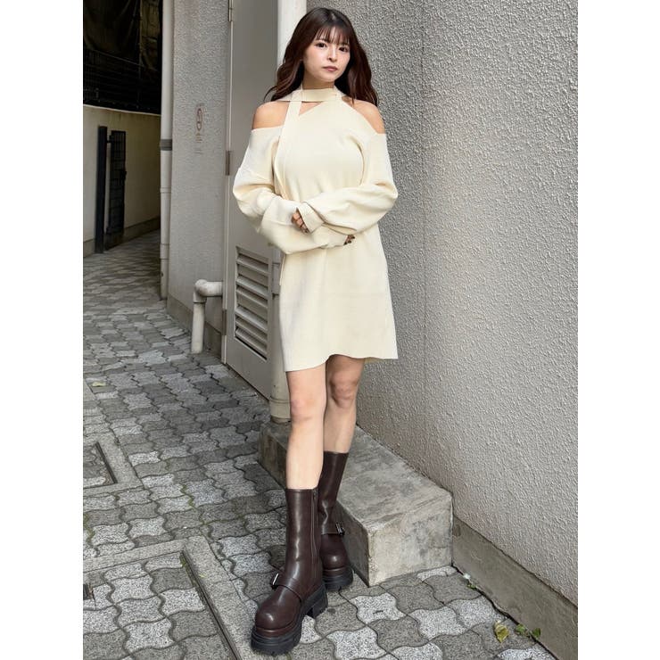 アシメショルダーミニワンピース | MURUA | 詳細画像15 