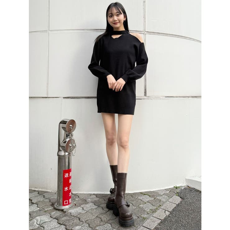 アシメショルダーミニワンピース | MURUA | 詳細画像5 