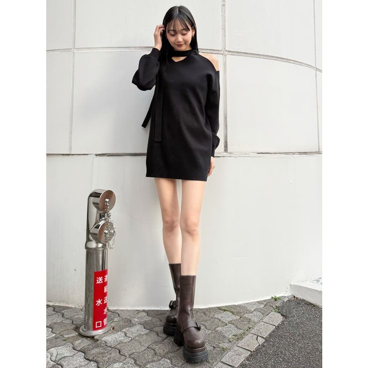 アシメショルダーミニワンピース | MURUA | 詳細画像6 