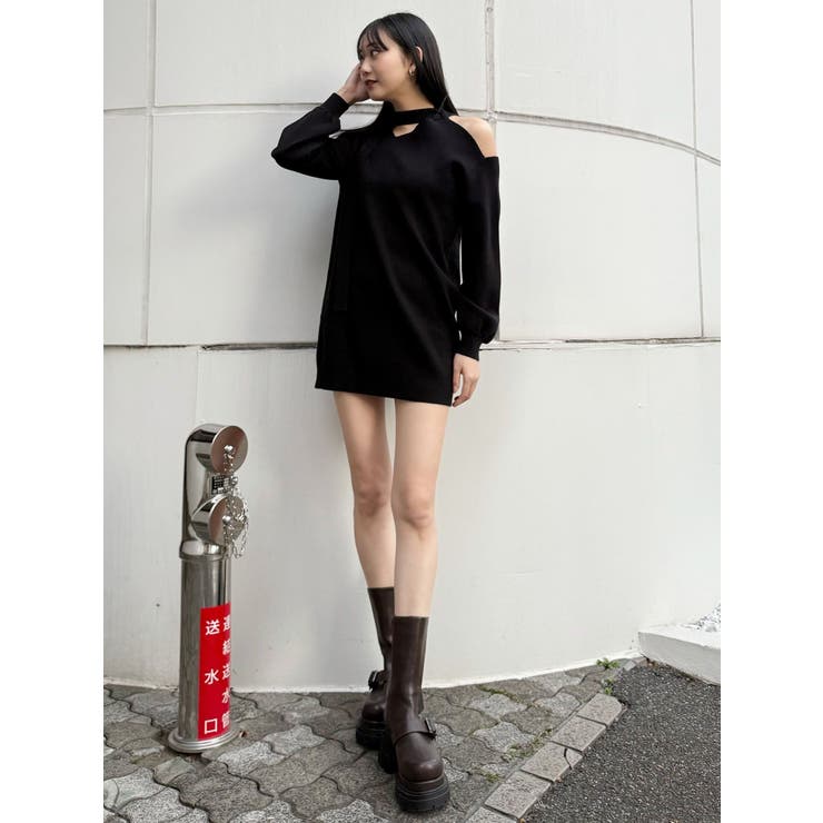 アシメショルダーミニワンピース | MURUA | 詳細画像7 