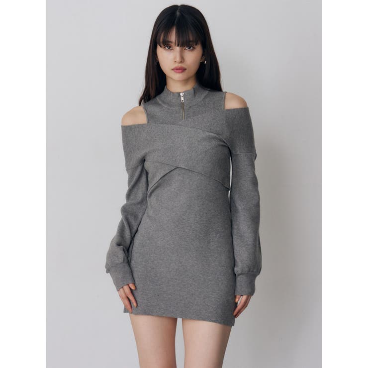 カシュクールZIPニットワンピース | MURUA | 詳細画像10 