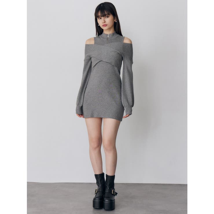 カシュクールZIPニットワンピース | MURUA | 詳細画像12 