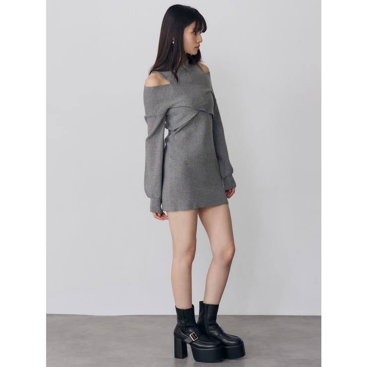 カシュクールZIPニットワンピース | MURUA | 詳細画像14 