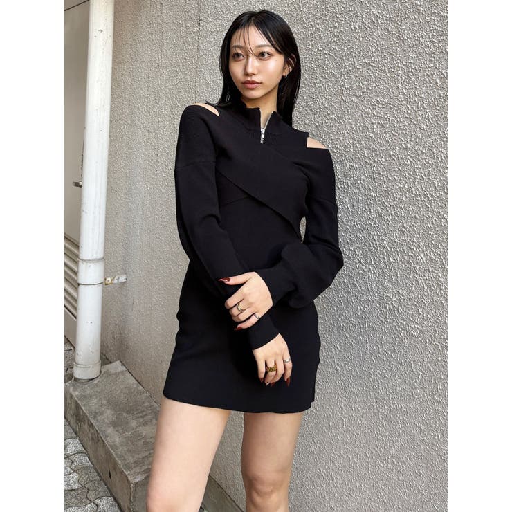 カシュクールZIPニットワンピース | MURUA | 詳細画像20 