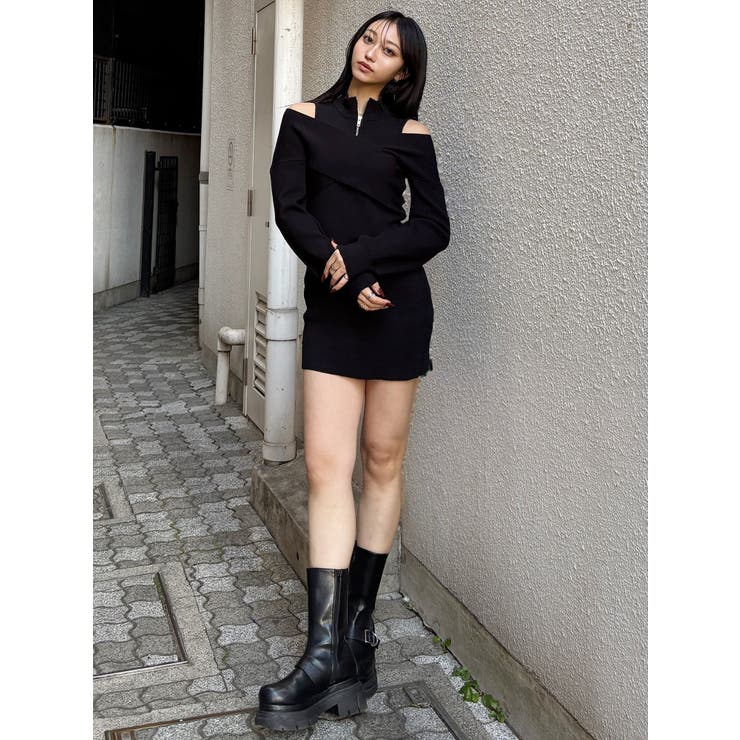 カシュクールZIPニットワンピース | MURUA | 詳細画像21 