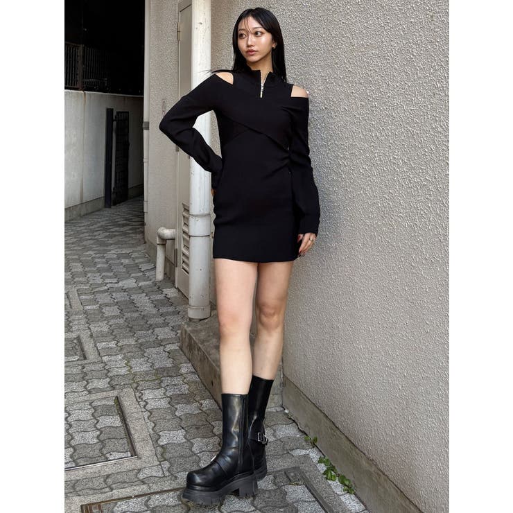 カシュクールZIPニットワンピース | MURUA | 詳細画像22 