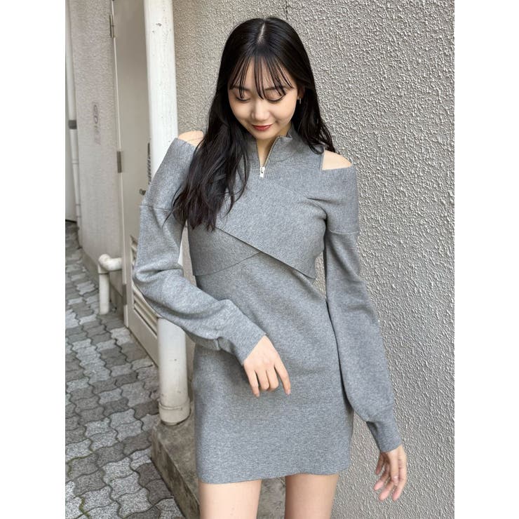 カシュクールZIPニットワンピース | MURUA | 詳細画像24 