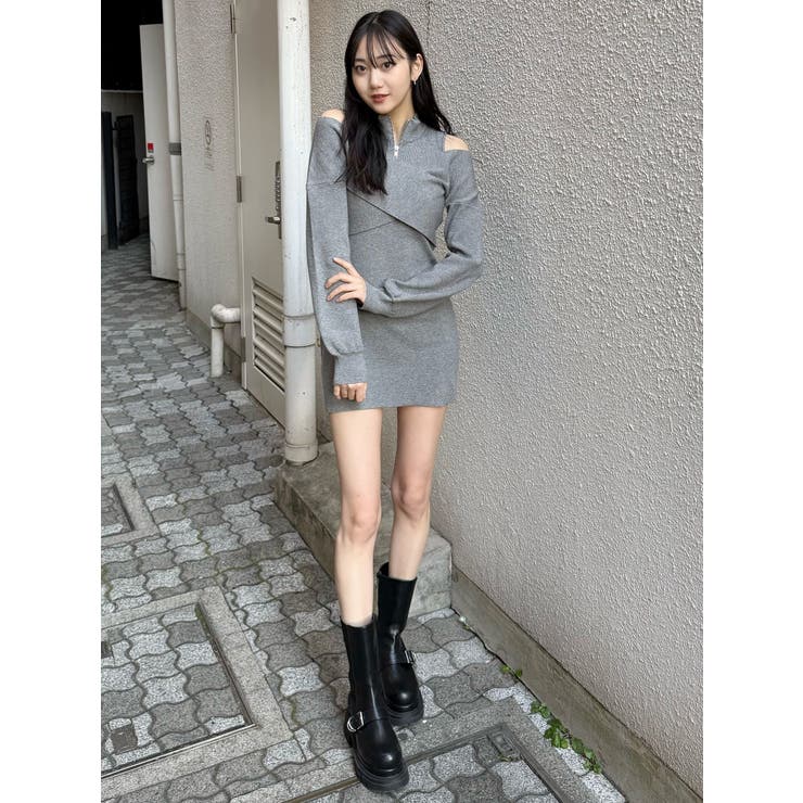 カシュクールZIPニットワンピース | MURUA | 詳細画像28 