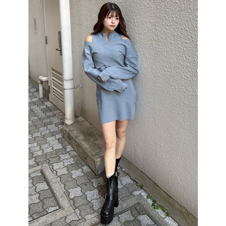 カシュクールZIPニットワンピース | MURUA | 詳細画像32 