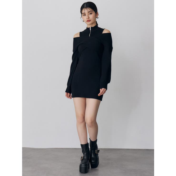 カシュクールZIPニットワンピース | MURUA | 詳細画像7 