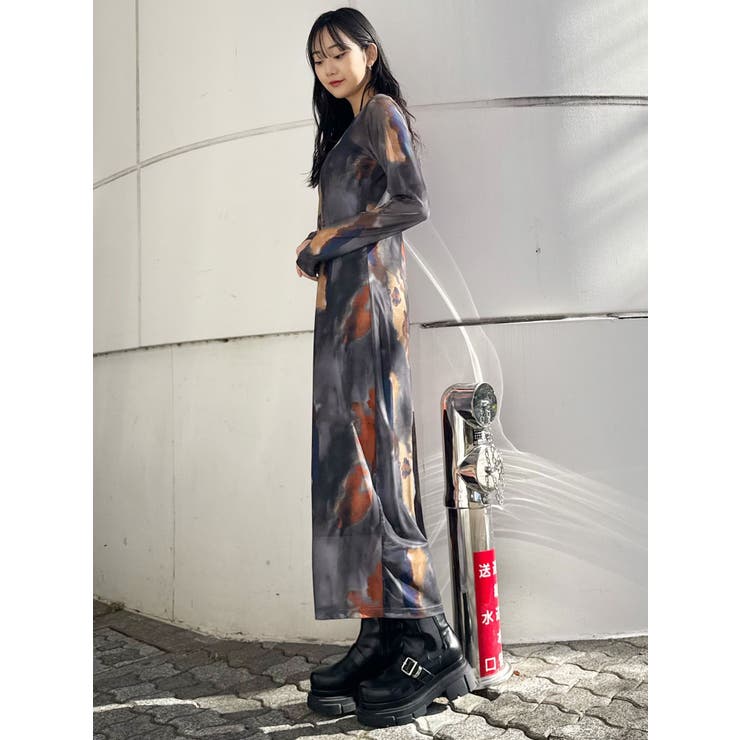 レイヤードパターンシアーワンピース | MURUA | 詳細画像7 