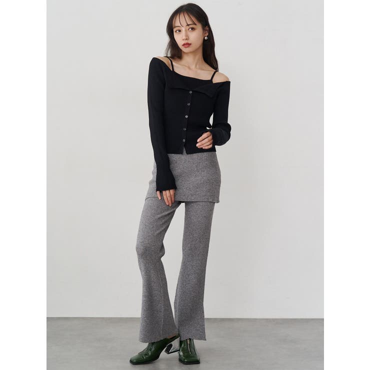 スカートレイヤードニットフレアパンツ | MURUA | 詳細画像10 