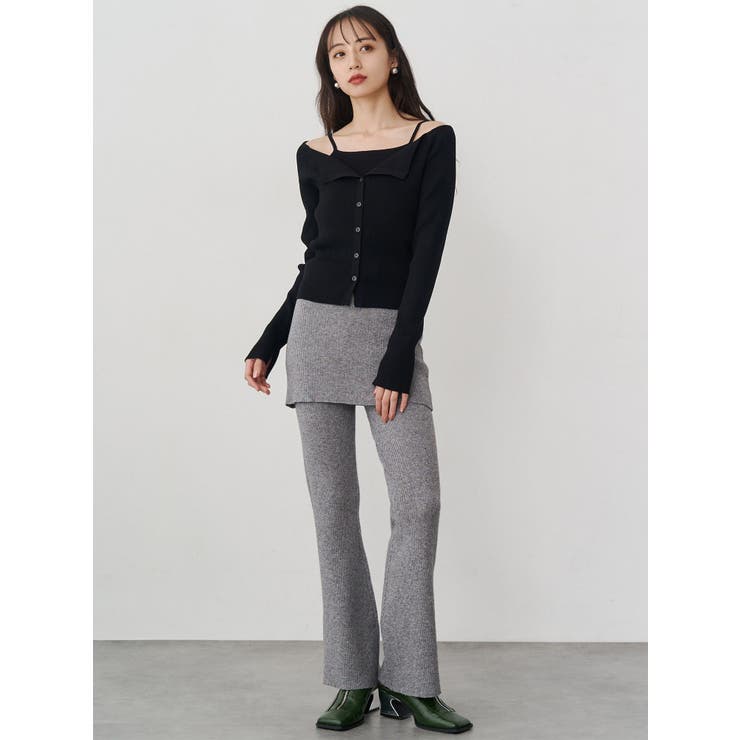 スカートレイヤードニットフレアパンツ | MURUA | 詳細画像11 