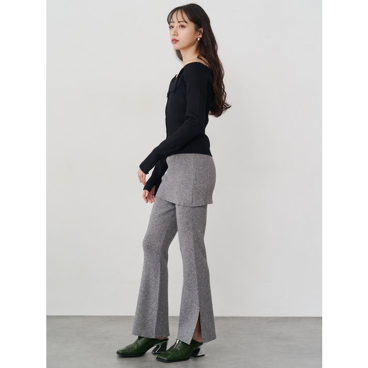 スカートレイヤードニットフレアパンツ | MURUA | 詳細画像12 