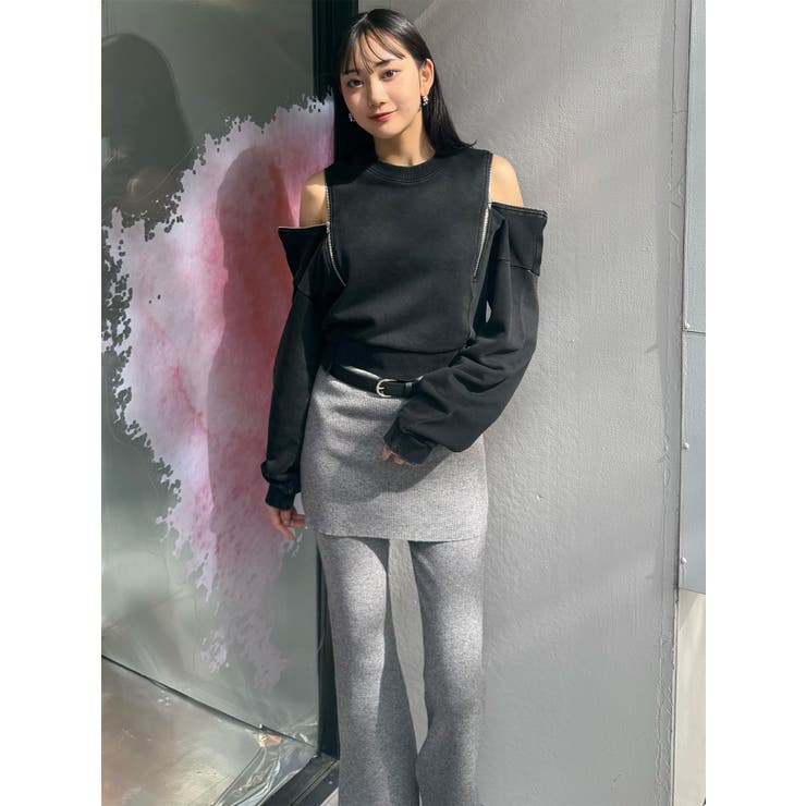 スカートレイヤードニットフレアパンツ | MURUA | 詳細画像22 