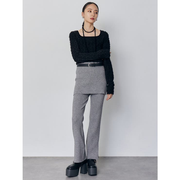 スカートレイヤードニットフレアパンツ | MURUA | 詳細画像5 