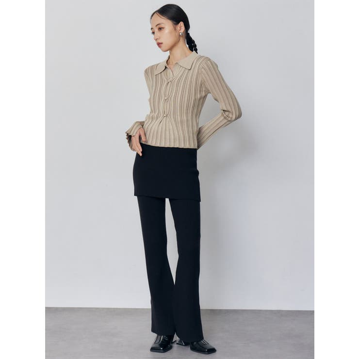 スカートレイヤードニットフレアパンツ | MURUA | 詳細画像7 