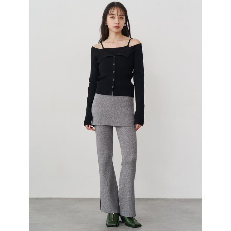 スカートレイヤードニットフレアパンツ | MURUA | 詳細画像9 