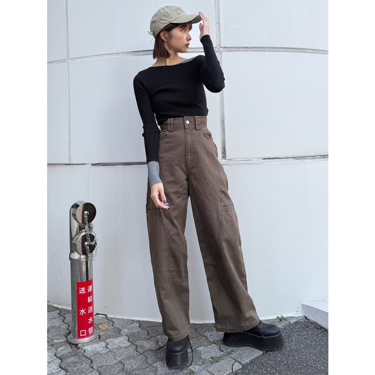 パッチポケットバレルレッグパンツ | MURUA | 詳細画像6 