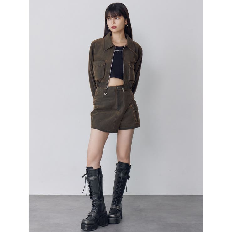 ワンサイドスリットカーゴショートパンツ【セット販売対象】 | MURUA | 詳細画像23 