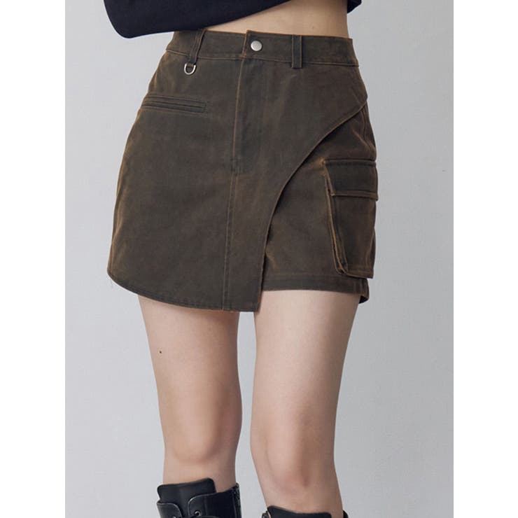 ブラウン | ワンサイドスリットカーゴショートパンツ【セット販売対象】 | MURUA