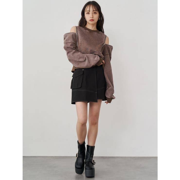 アシメチノミニスカート | MURUA | 詳細画像35 