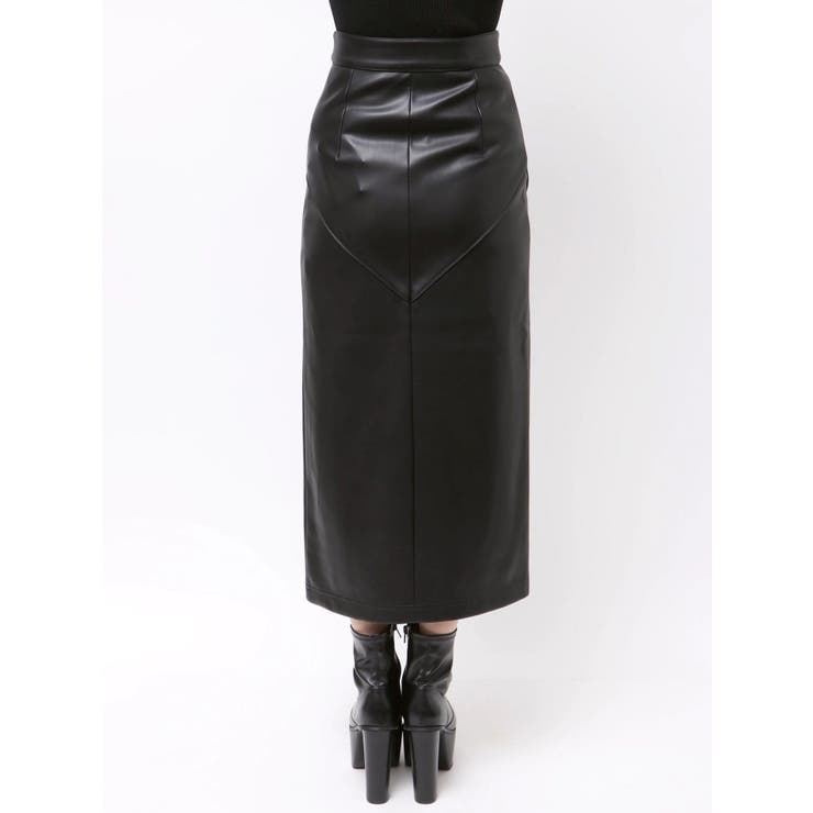 ZIPスリットフェイクレザーナロースカート | MURUA | 詳細画像26 