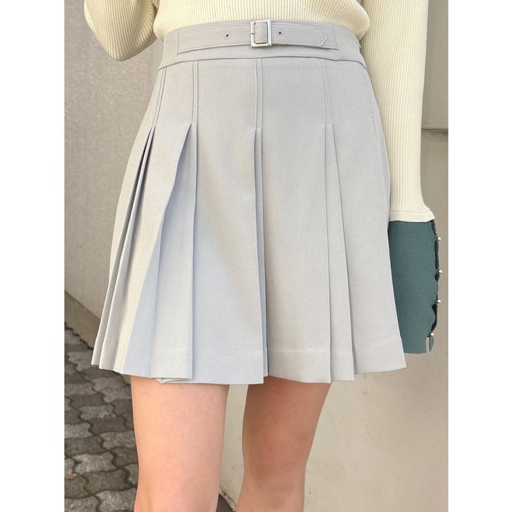 ミントグリーン | ダブルプリーツミニスカート【セット販売対象】 | MURUA