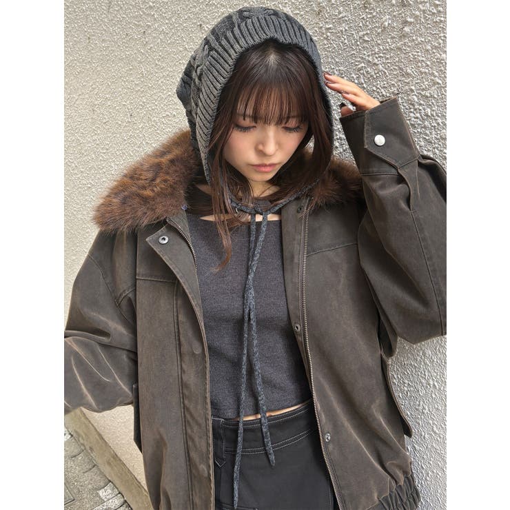 リブニットバブーシュカ | MURUA | 詳細画像7 