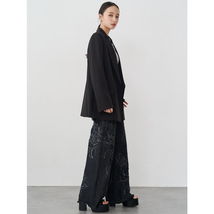 ダメージフラワーワイドデニム | MURUA | 詳細画像13 