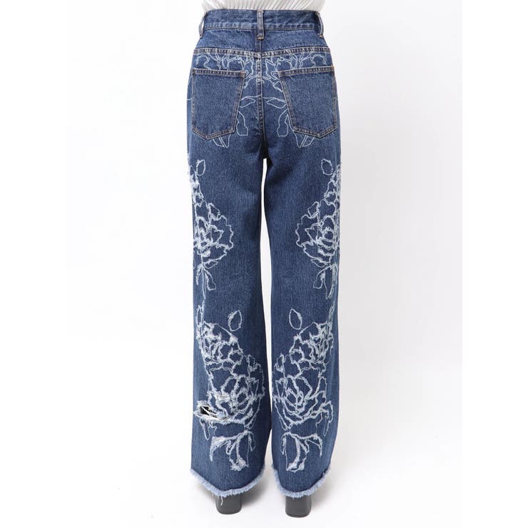 ダメージフラワーワイドデニム | MURUA | 詳細画像23 