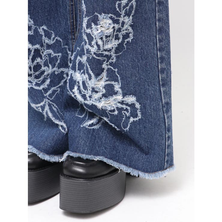 ダメージフラワーワイドデニム | MURUA | 詳細画像27 