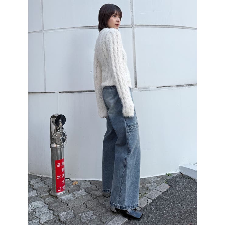 パッチポケットバレルレッグデニム | MURUA | 詳細画像4 