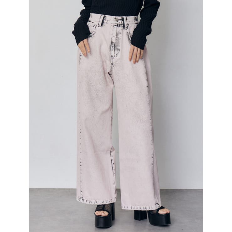 ピンク | サイドタックワイドデニム【セット販売対象】 | MURUA