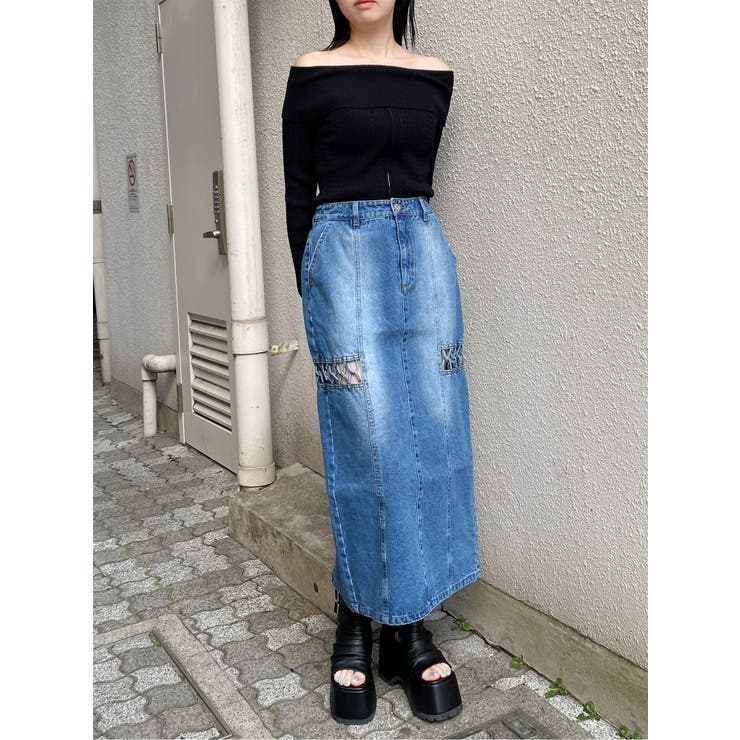 ツイストレースアップデニムスカート | MURUA | 詳細画像11 