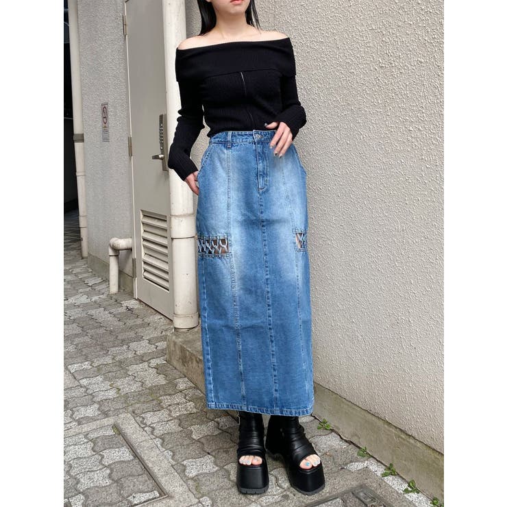 ツイストレースアップデニムスカート | MURUA | 詳細画像12 