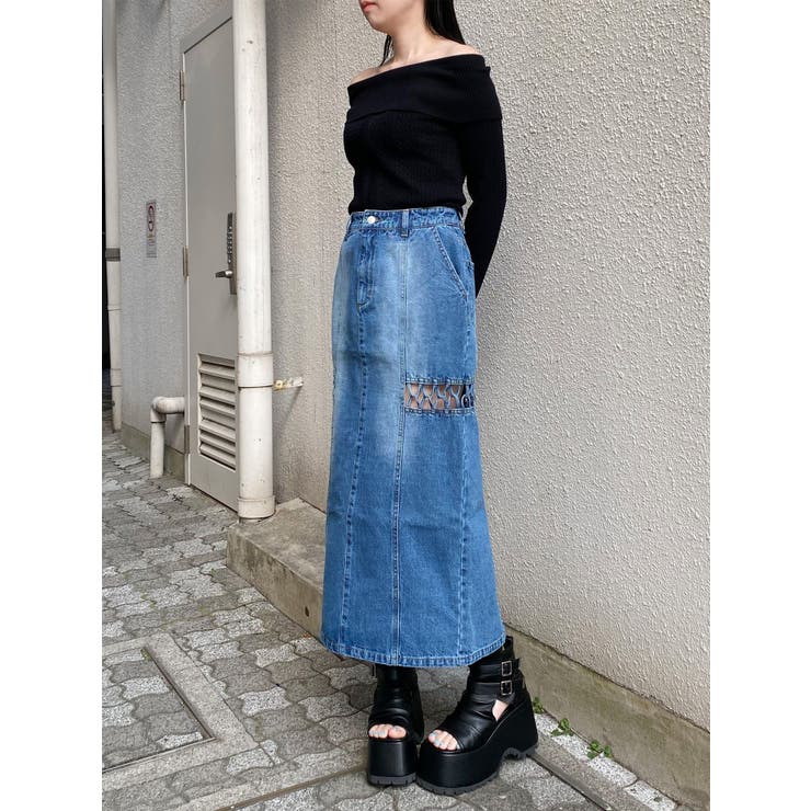 ツイストレースアップデニムスカート | MURUA | 詳細画像13 