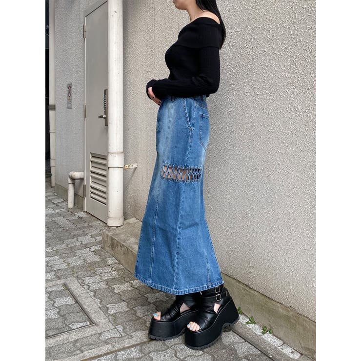 ツイストレースアップデニムスカート | MURUA | 詳細画像17 