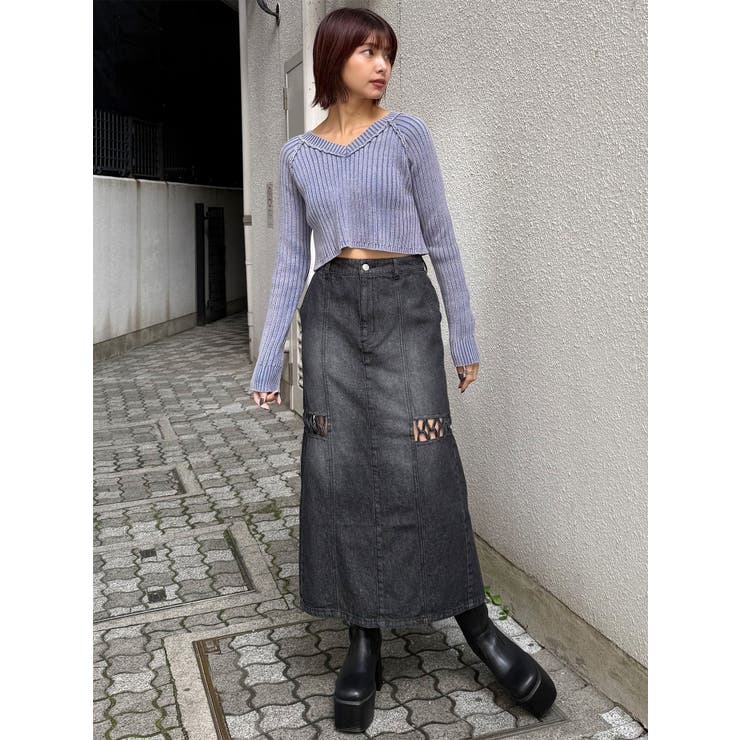 ツイストレースアップデニムスカート | MURUA | 詳細画像18 