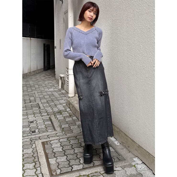 ツイストレースアップデニムスカート | MURUA | 詳細画像19 