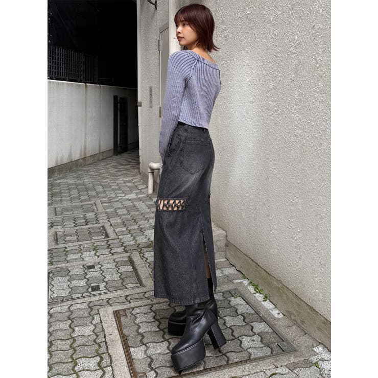 ツイストレースアップデニムスカート | MURUA | 詳細画像20 