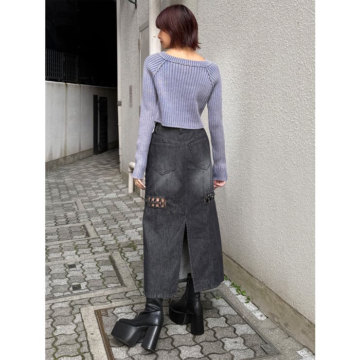 ツイストレースアップデニムスカート | MURUA | 詳細画像21 