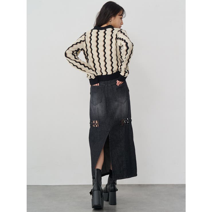 ツイストレースアップデニムスカート | MURUA | 詳細画像7 