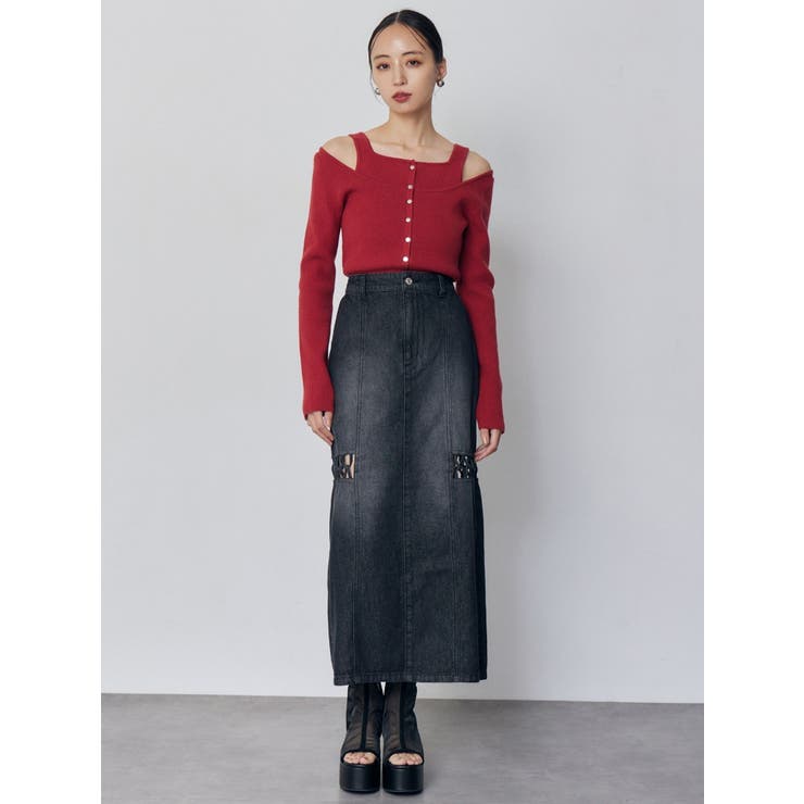 ツイストレースアップデニムスカート | MURUA | 詳細画像8 