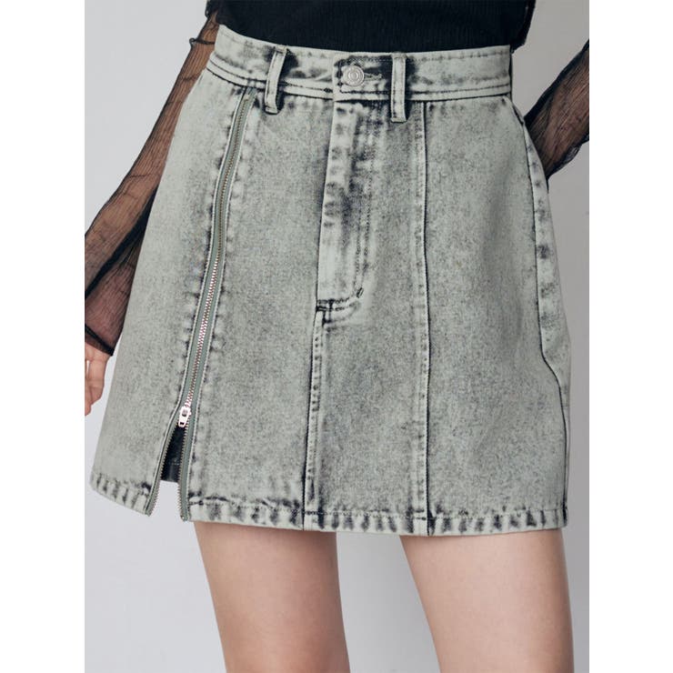 ミントグリーン | サイドオープンデニムスカート【セット販売対象】 | MURUA