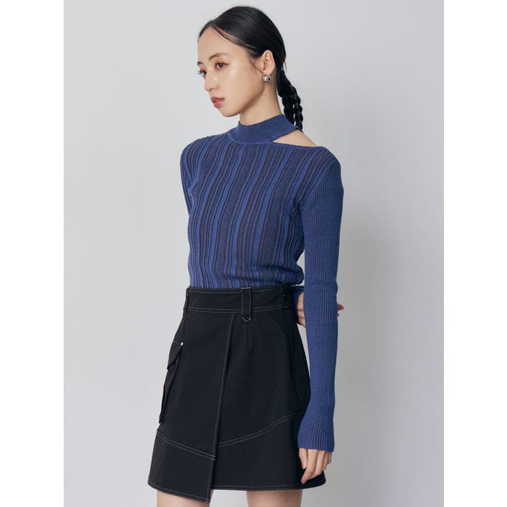 チョーカーランダムリブニット | MURUA | 詳細画像3 