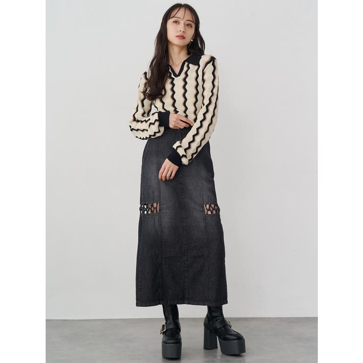 ウェーブパターンリブニット | MURUA | 詳細画像11 