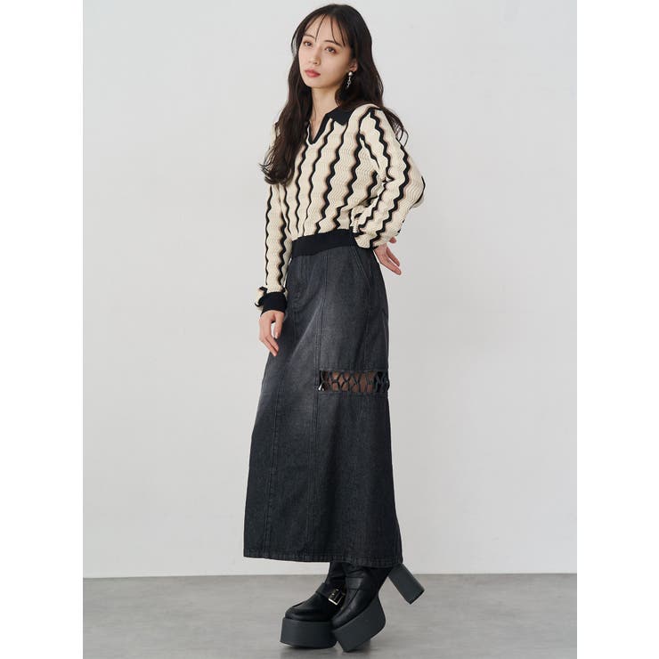 ウェーブパターンリブニット | MURUA | 詳細画像12 