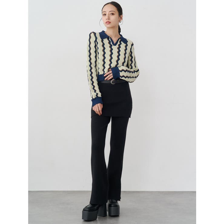 ウェーブパターンリブニット | MURUA | 詳細画像23 